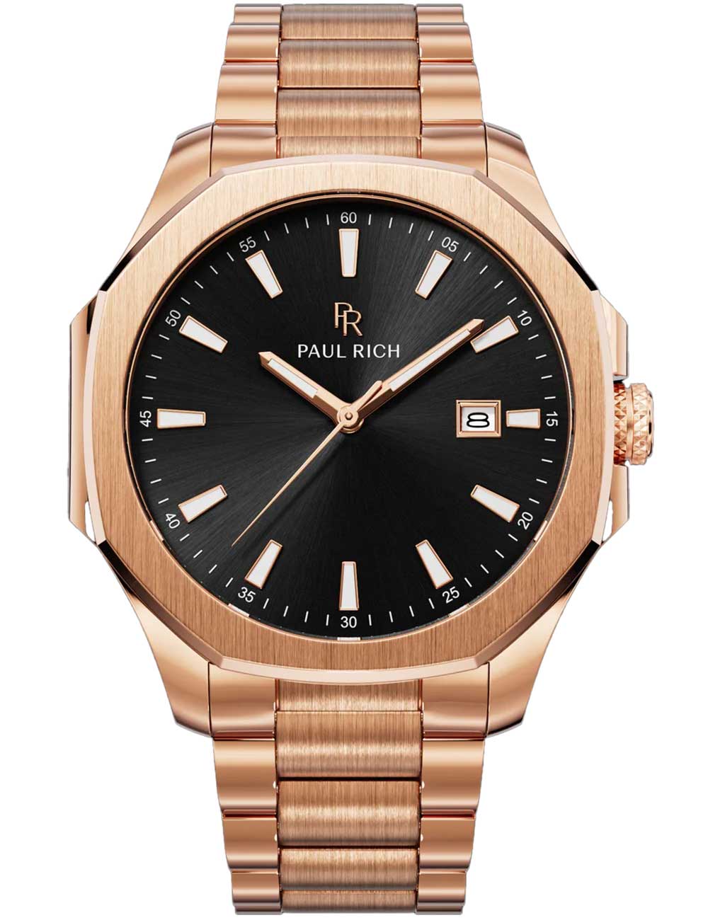 Paul Rich PR-46702 Herrenuhr Mercer Regent Rose Gold Black 40,5 mm 5ATM