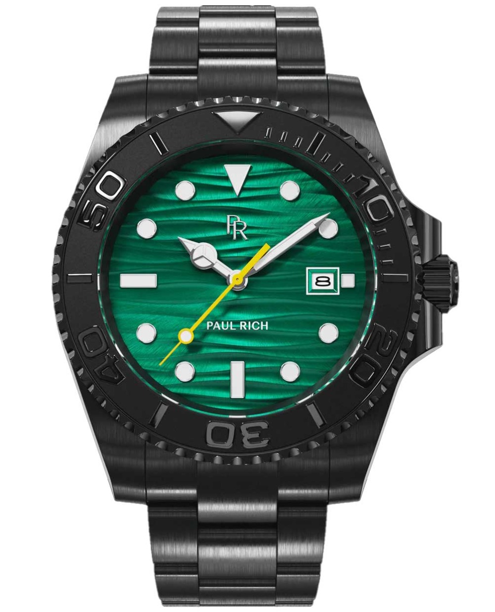 Paul Rich PR-46712 Herrenuhr Crystal Bay Midnight Reef Black Green 40mm 5ATM
