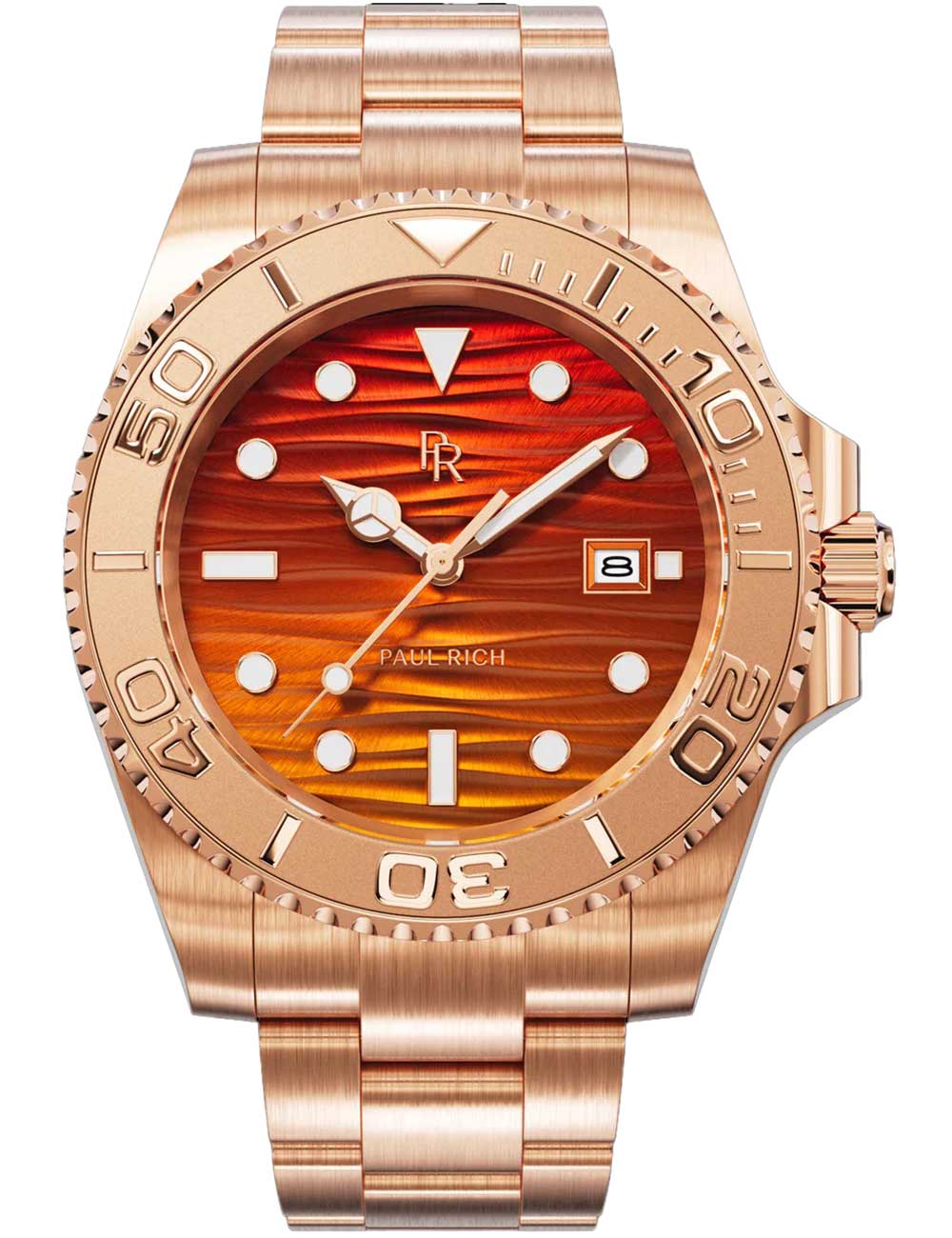 Paul Rich PR-46711 Herrenuhr Crystal Bay Sunset Beach Rose Gold Orange 40mm 5ATM