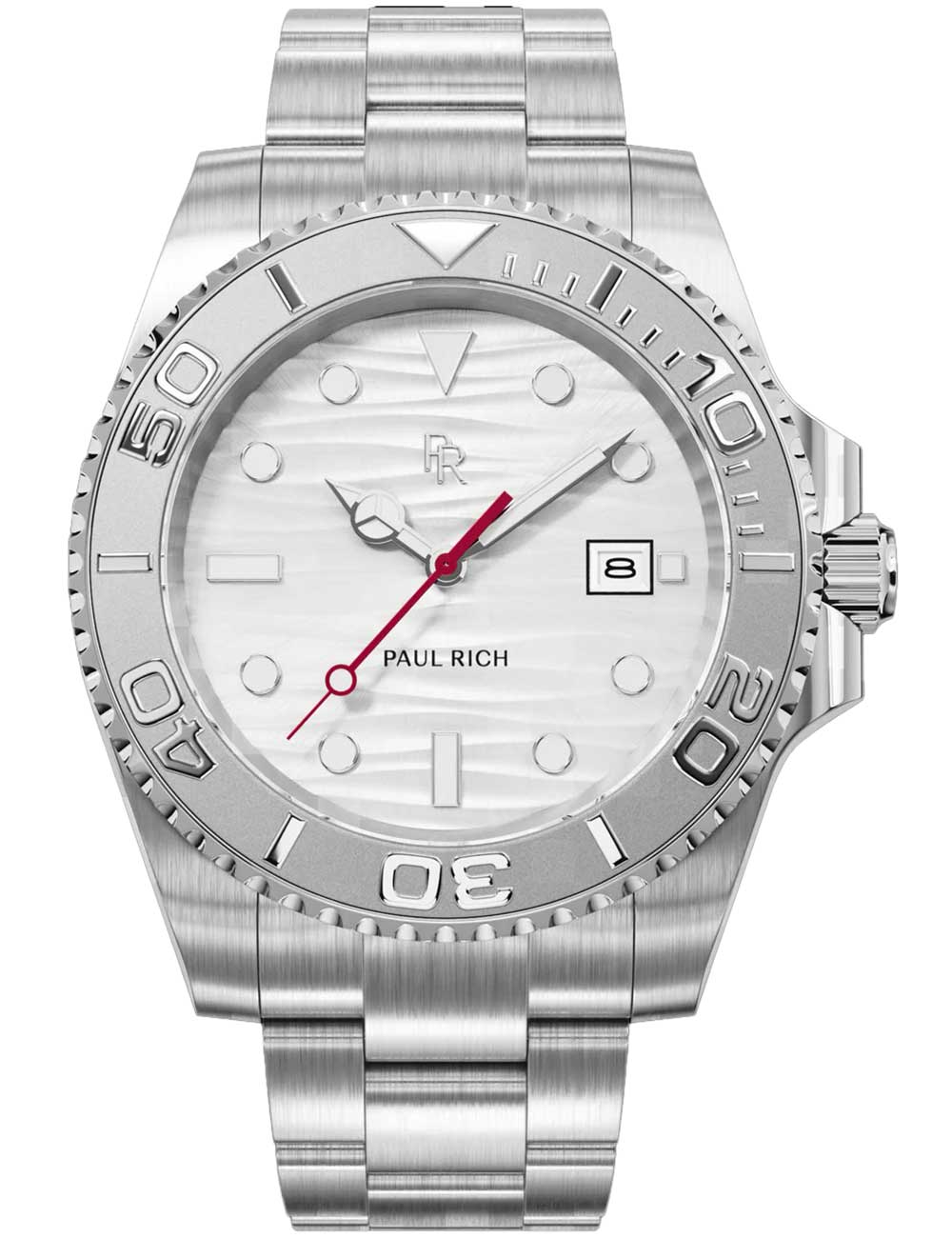 Paul Rich PR-46709 Herrenuhr Crystal Bay Arctic Shore Silver White 40mm 5ATM