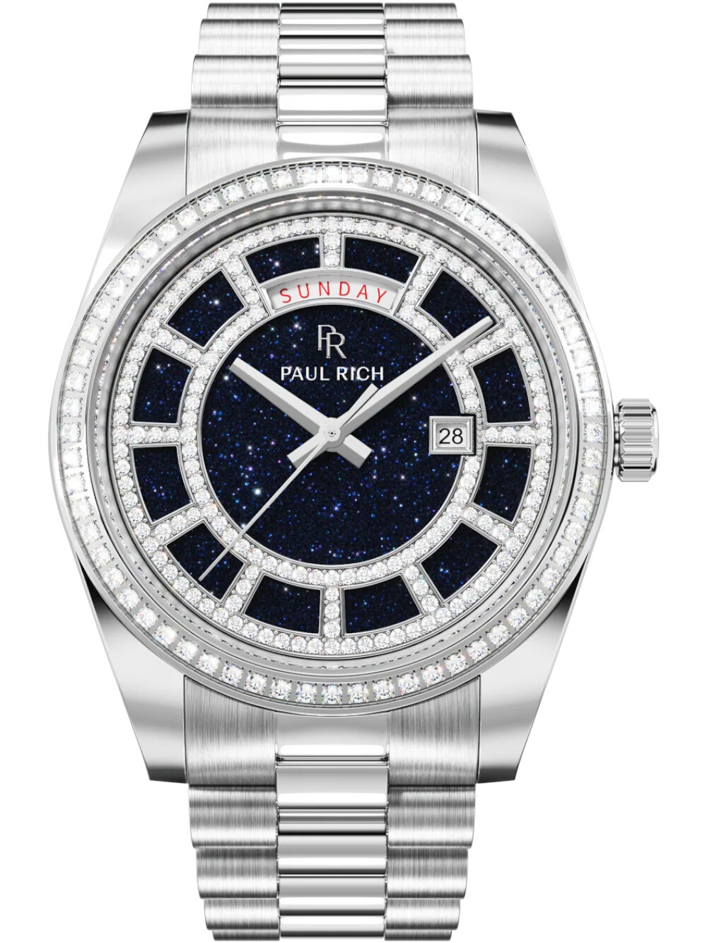 Paul Rich PR-47458 Herrenuhr Crown Legacy Silver Aventurine Blue 40mm 5ATM