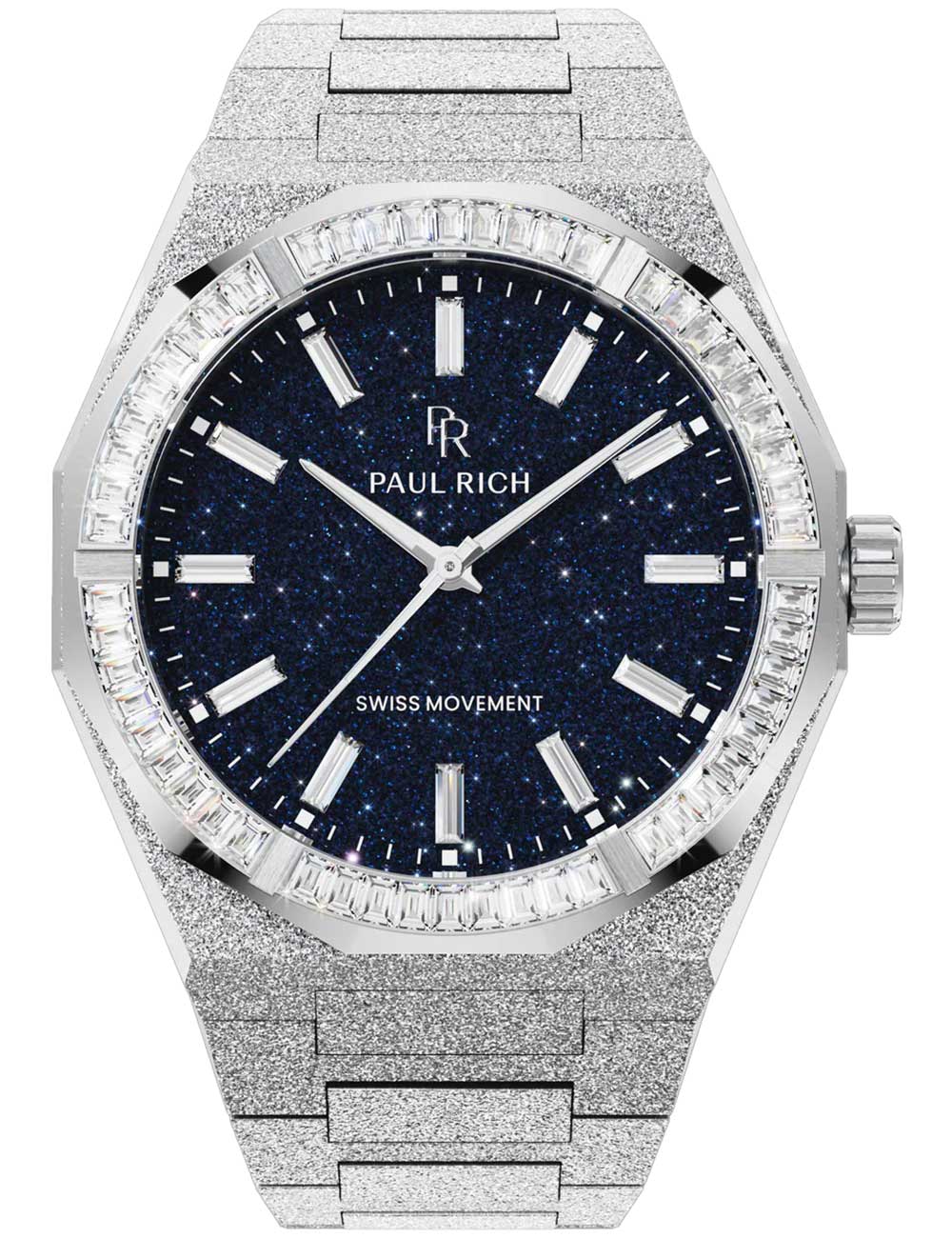 Paul Rich PR-46706 Herrenuhr Moissanite Frosted Star Dust II Silver 43mm 5ATM