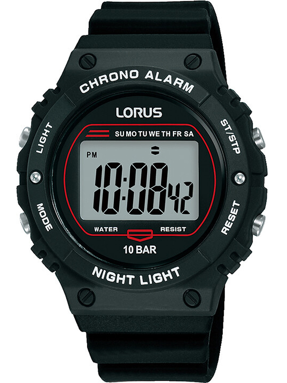 Lorus R2313PX9 Digital Herrenuhr 40mm 10ATM