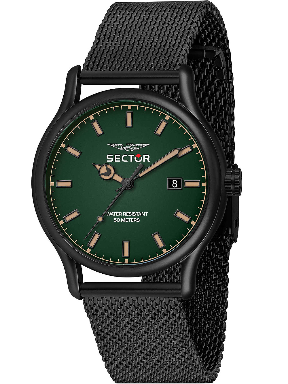 8033288907688 - Uhren - 660 43Mm 3H Green Dial Mesh Band Black SS - in black - Uhren für Unisex 8033288907688 - Uhren - 660 43Mm 3H Green Dial Mesh Band Black SS - in black - Uhren für Unisex