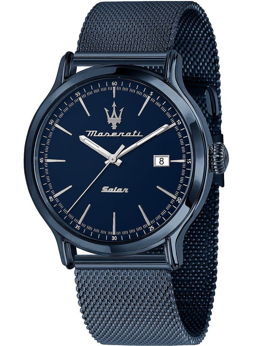 Maserati R8853149001 Blue Solar Herrenuhr 45mm 10ATM