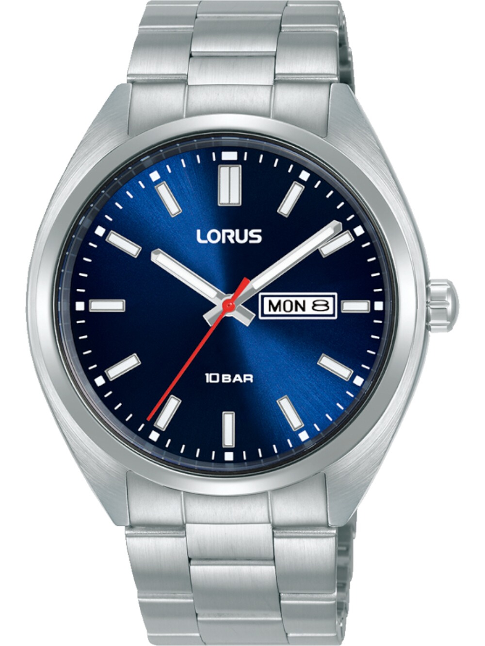 4894138360084 - Quarzuhr LORUS Armbanduhren silberfarben (silberfarben blau) Damen Quarzuhren Armbanduhr Damenuhr Herrenuhr Datum bis 10 bar wasserdicht