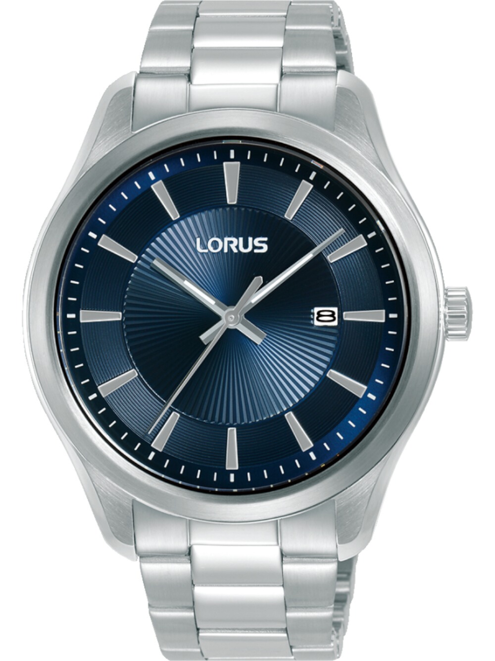4894138361708 - Quarzuhr LORUS Classic Armbanduhren silberfarben (silberfarben blau) Herren Armbanduhr Herrenuhr Edelstahlarmband analog Tag