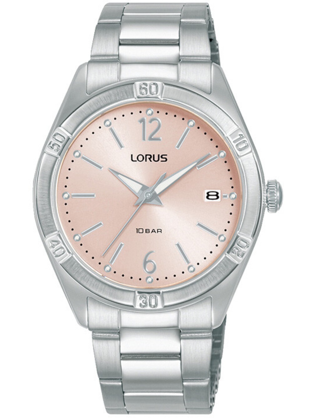 4894138360848 - Quarzuhr LORUS Armbanduhren silberfarben (silberfarben rosé) Damen Armbanduhr Damenuhr Edelstahlarmband bis 10 bar wasserdicht