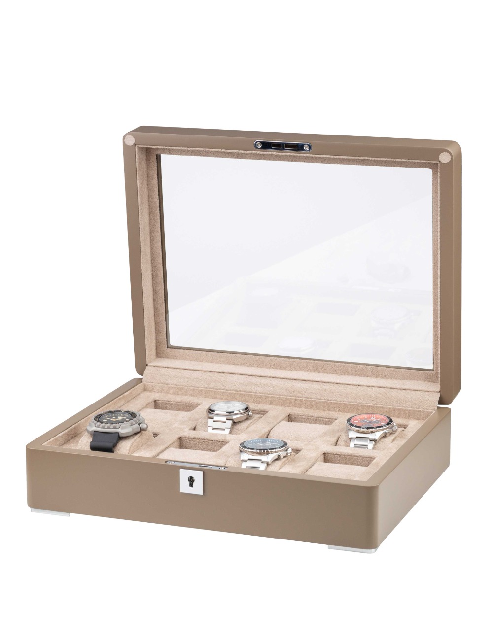 4260156291660 - RS-3420-8-TA-TAN Uhrenbox braun [8] mit beigem Samt