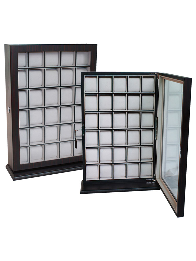 4260156290908 - Uhrenvitrine RS-1135-30EB für 30 Uhren ebony 4260156290908 - Uhrenvitrine RS-1135-30EB für 30 Uhren ebony