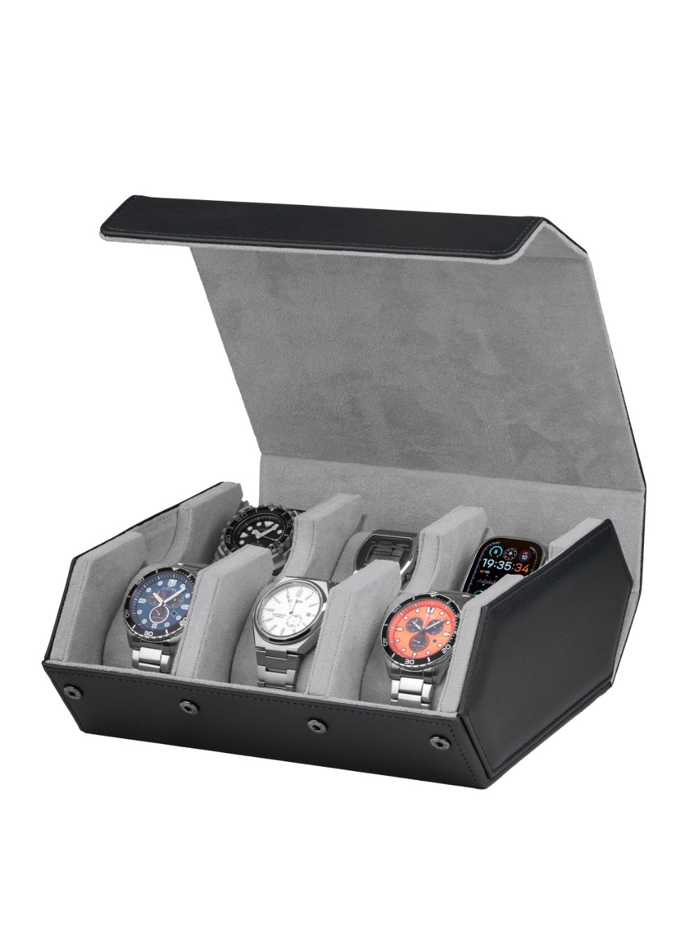 4260156291745 - RS-3178-6-BL-GY Uhren Aufbewahrungsbox schwarz-grau [6]