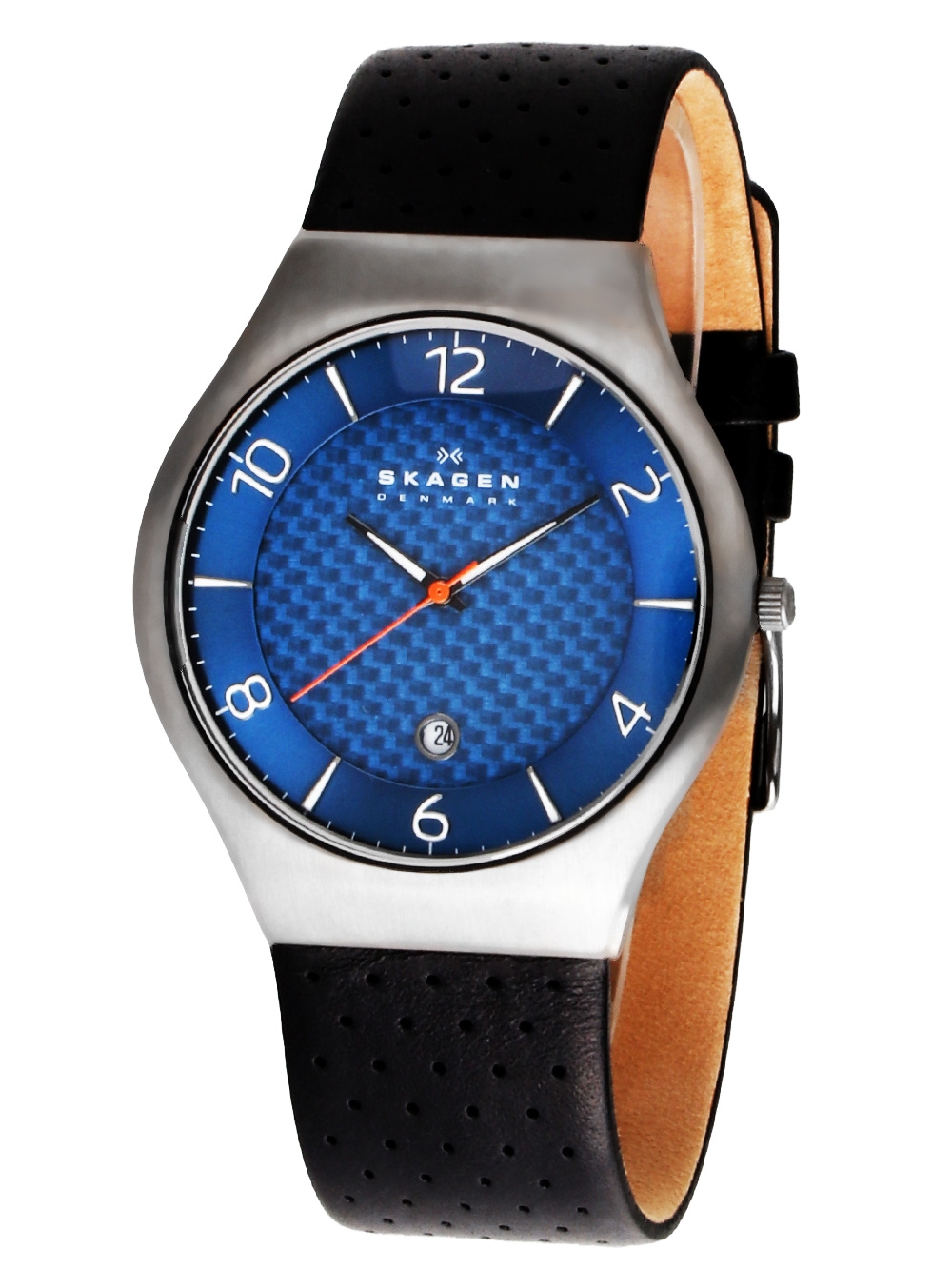 Skagen SKW6148 Herrenuhr Grenen Titanium grau blau Leder 41mm