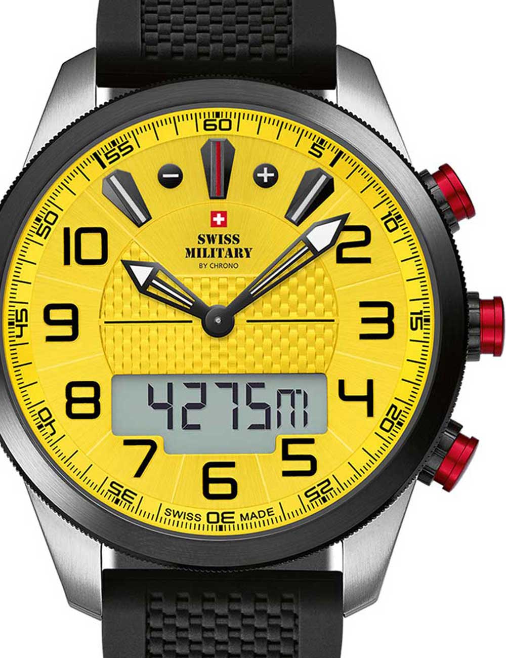 7630019130455 - Swiss Military SM3406103 Ana-Digi Chronograph Herrenuhr 45mm 10ATM 7630019130455 - Swiss Military SM3406103 Ana-Digi Chronograph Herrenuhr 45mm 10ATM