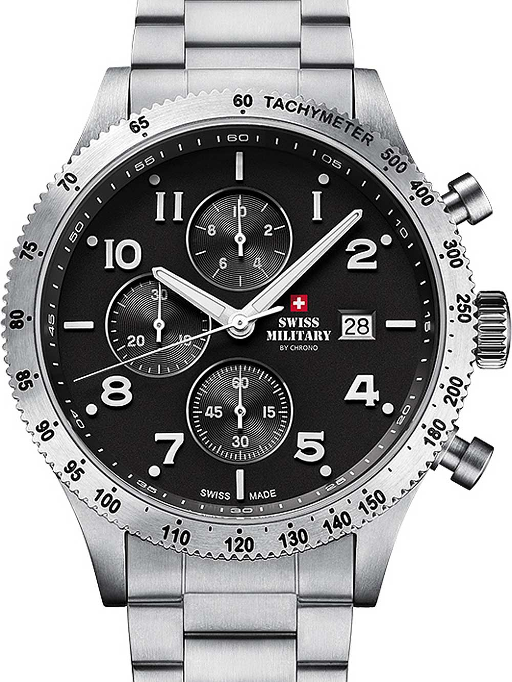 7630019148153 - Swiss Military SM3408401 Chronograph Herrenuhr 42 mm 10ATM 7630019148153 - Swiss Military SM3408401 Chronograph Herrenuhr 42 mm 10ATM
