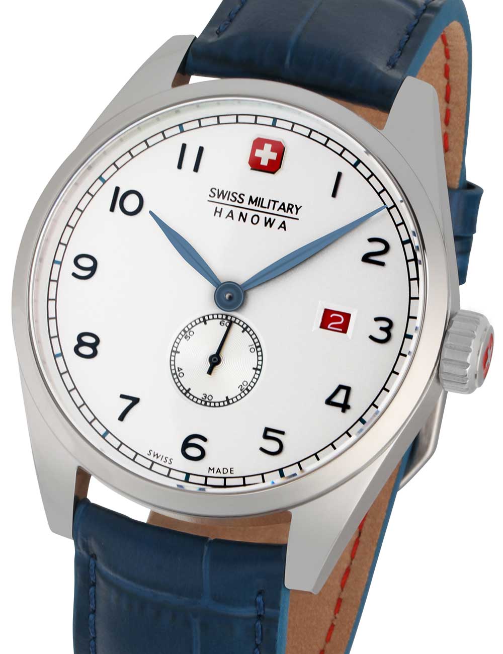 7620958008861 - Unisex Analog Armbanduhr Leder Blau 40mm Herrenuhr Damenuhr Schweizer Uhr Chronograph