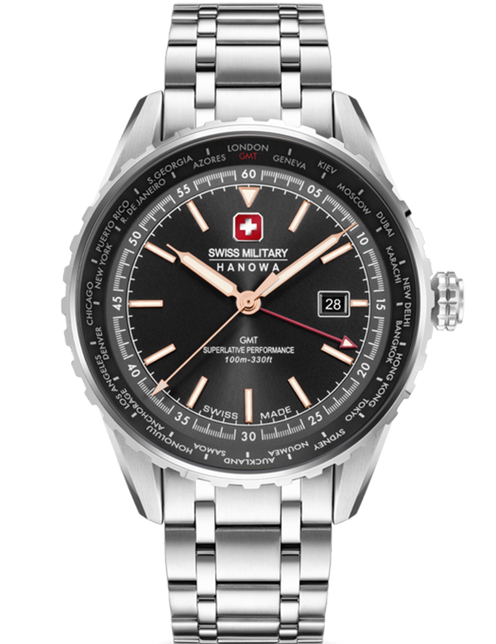 Swiss Military Hanowa SMWGH0003203 Herrenuhr Afterburn GMT 44mm 10ATM