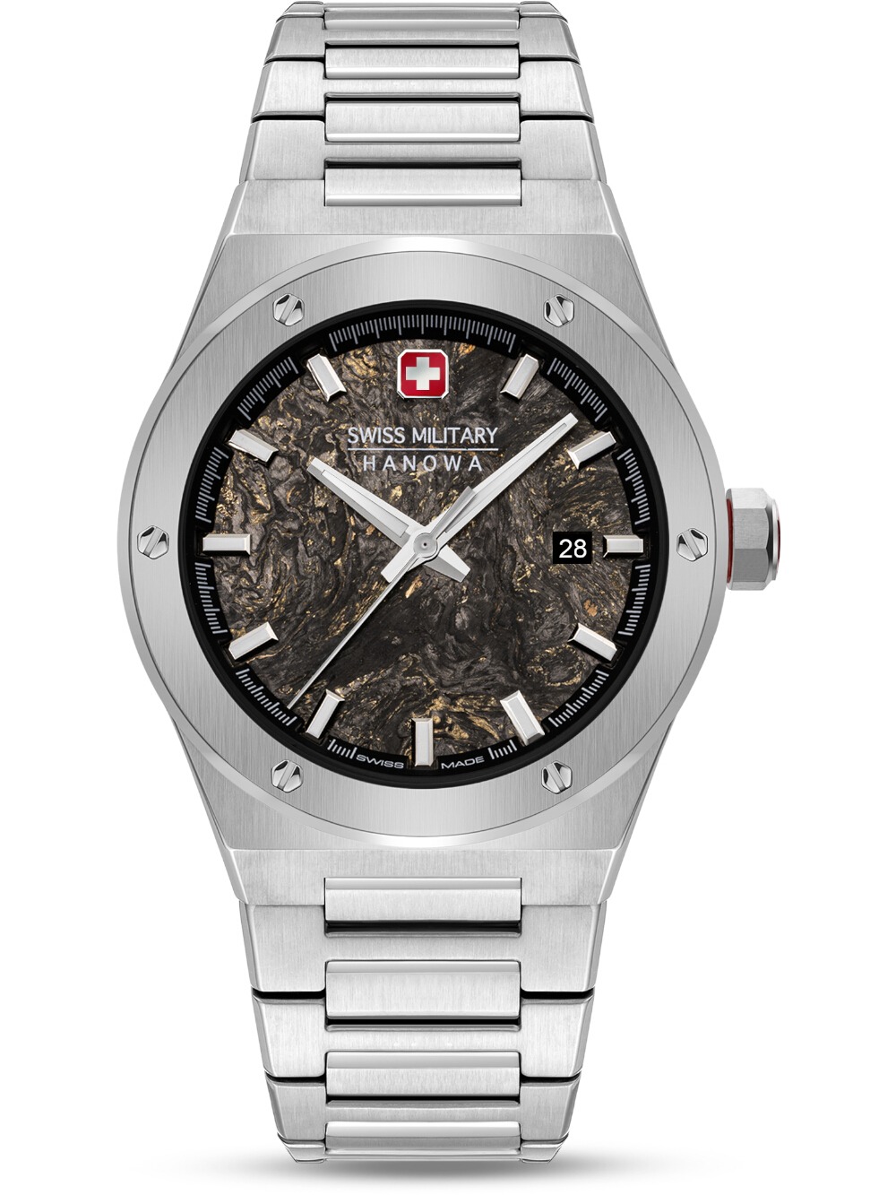 Swiss Military Hanowa SMWGH0003601 Herrenuhr Sidewinder Forged Carbon 43mm 10ATM