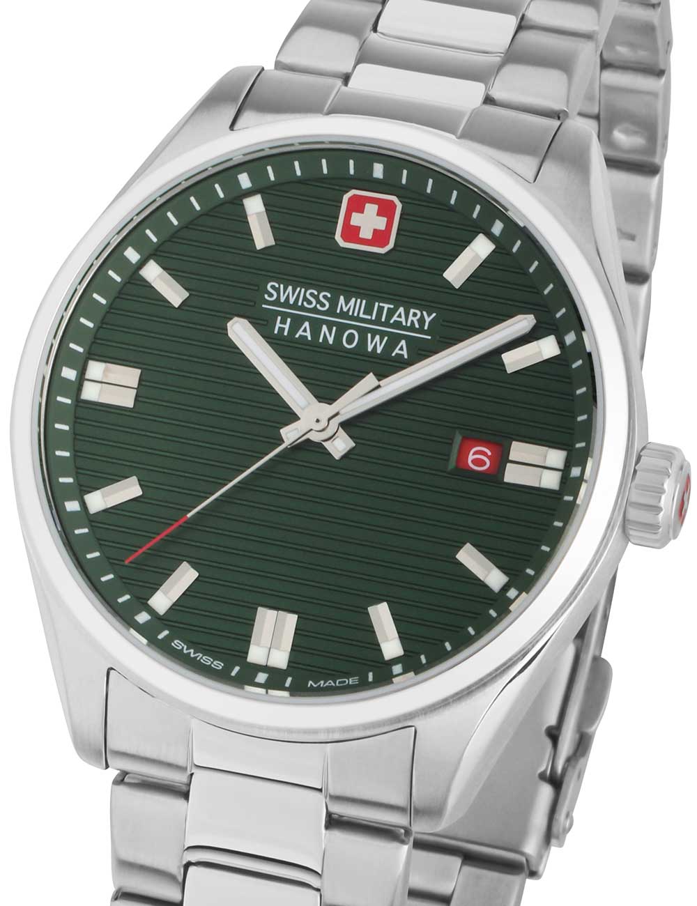 7620958009073 - Unisex Analog Armbanduhr Edelstahl Grün 38 mm - Herrenuhr Damenuhr Zeitmesser Armbanduhr Chronograph