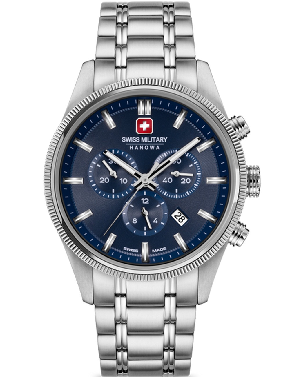 7620958011441 - Mens Chronograph Watch Stainless Steel Blue 42mm Herrenuhr Armbanduhr Chronograph Swiss Made 7620958011441 - Mens Chronograph Watch Stainless Steel Blue 42mm Herrenuhr Armbanduhr Chronograph Swiss Made