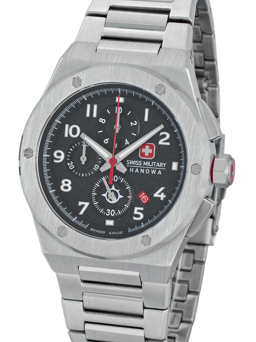 7620958006942 - Herren Armbanduhr Chronograph Edelstahl Schwarz Silber 42mm Herrenuhr Handgelenk Uhr 7620958006942 - Herren Armbanduhr Chronograph Edelstahl Schwarz Silber 42mm Herrenuhr Handgelenk Uhr