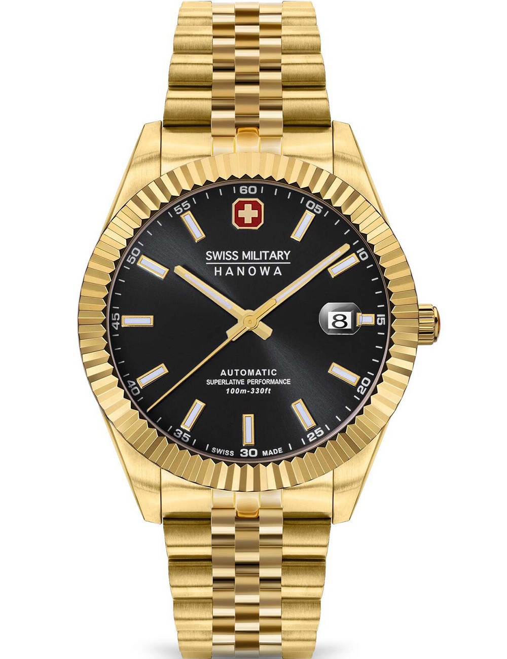 7620958010437 - Herren Armbanduhr Analog Gold 42mm Edelstahl Uhr Automatik Chronograph Herrenuhr