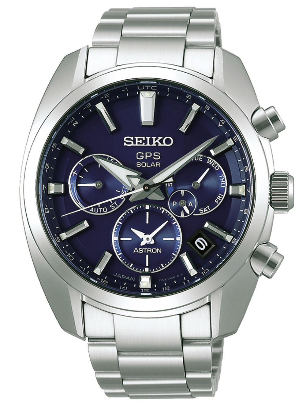 Seiko SSH019J1 Astron GPS Solar Dual-Time Herrenuhr 42mm 10ATM