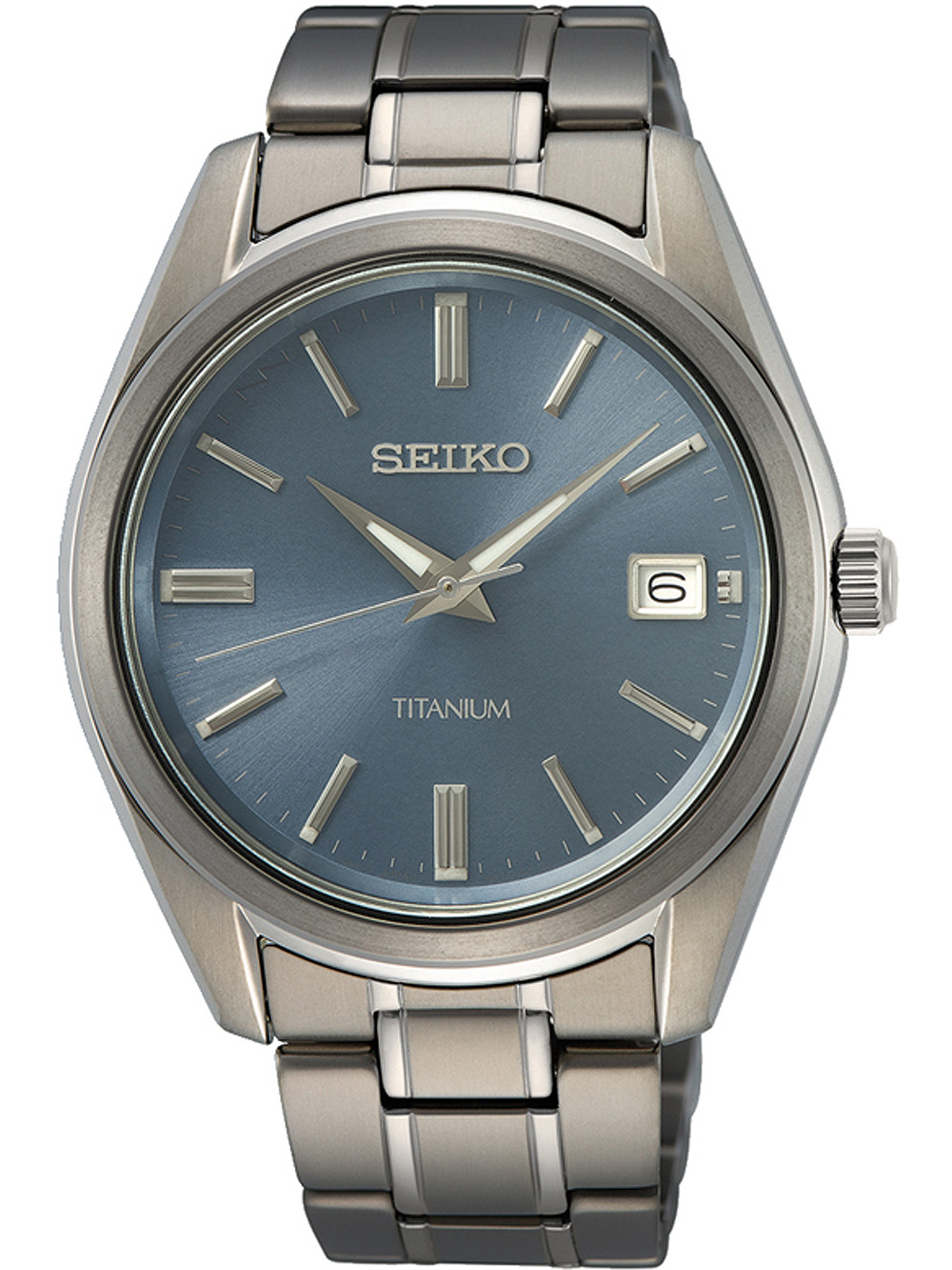 Seiko SUR371P1 Klassik Titanium m. Saphirglas Herrenuhr 40mm 10ATM