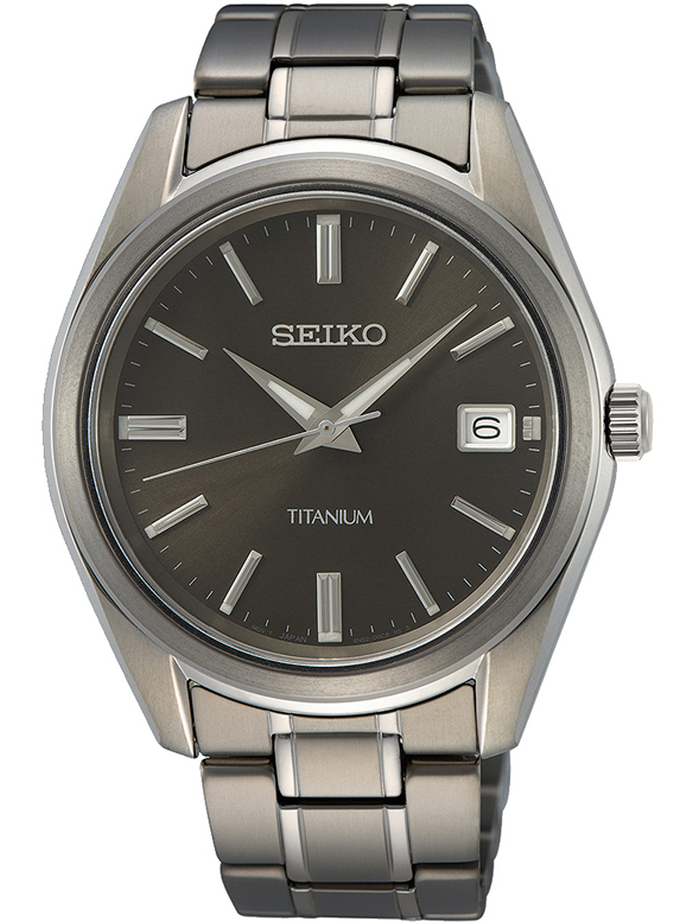 Seiko SUR375P1Klassik Titanium m. Saphirglas Herrenuhr 40mm 10ATM