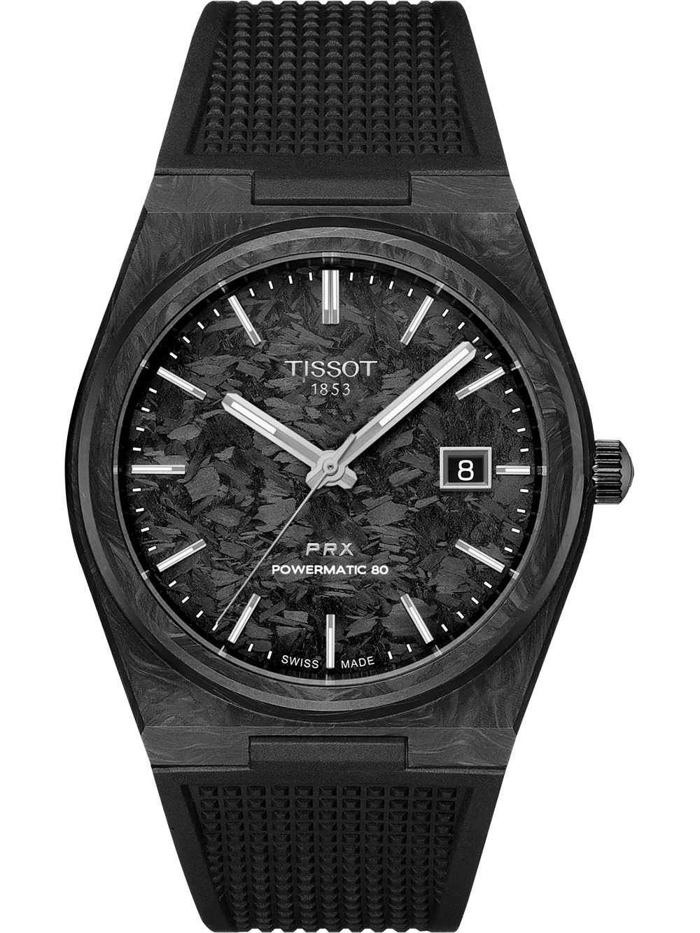 7611608320006 - T1379079720100 Herrenuhr PRX Karbon Powermatic-80 40mm 10ATM 7611608320006 - T1379079720100 Herrenuhr PRX Karbon Powermatic-80 40mm 10ATM