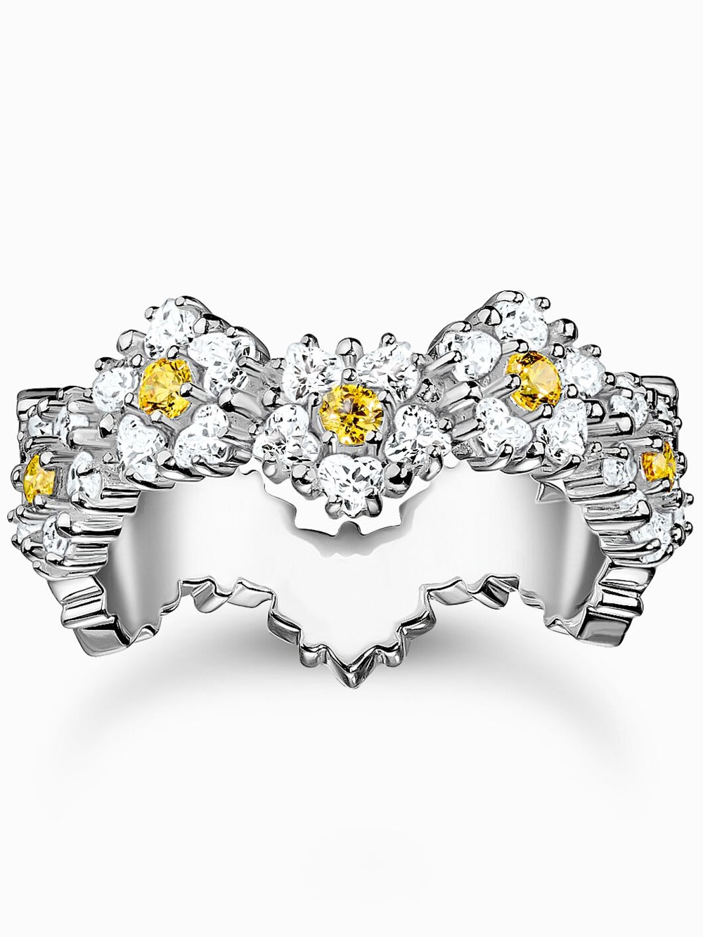 4051245609134 - TR2337-051-4-56 Ring - Blume mit Steinen silber Damen