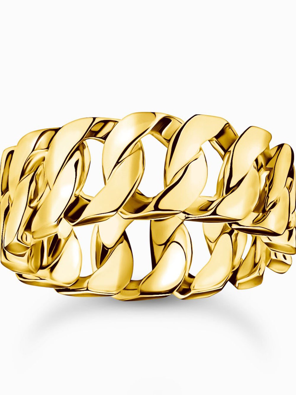 Thomas Sabo TR2497-413-39-62 Unisex Ring - Kettenglieder breit vergoldet