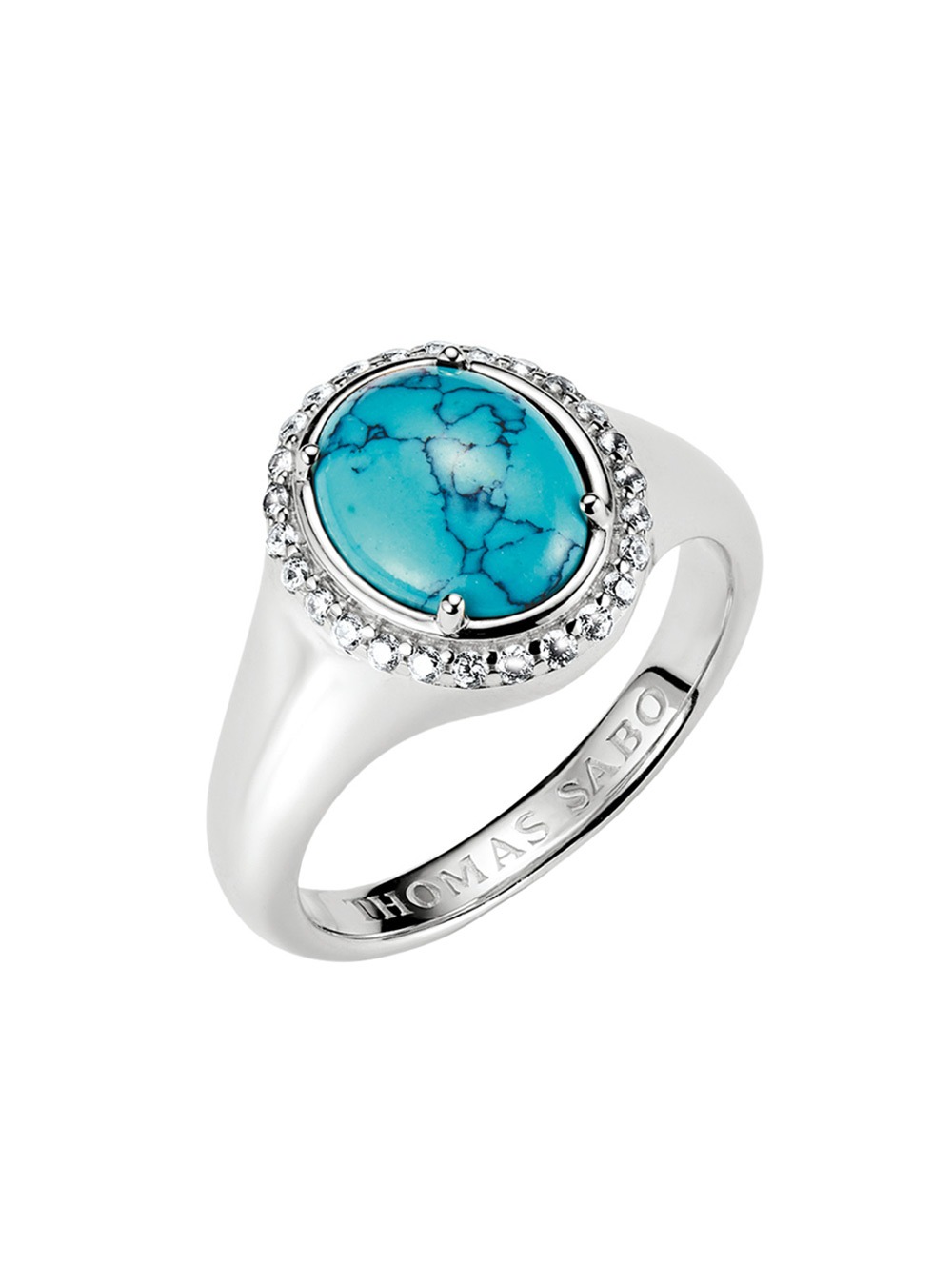 4051245620436 - TR2507-405-17-54 Ring Rund Türkis Elyndra Silber Damen
