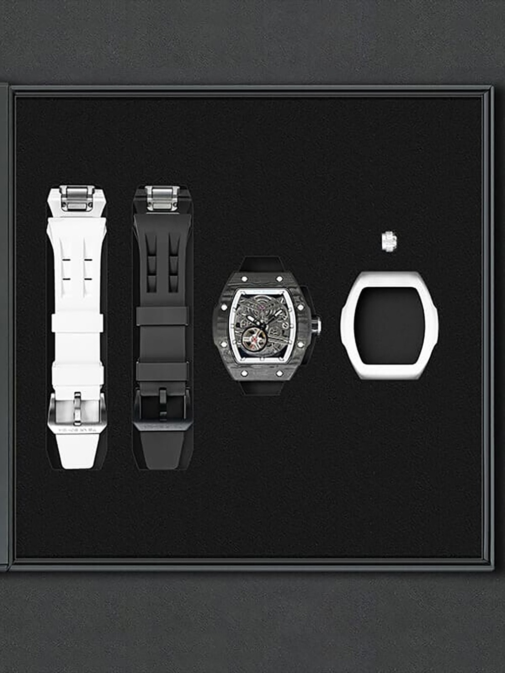 Tsar Bomba TB8218(1+2)CF/FKM-01BK/WH Herrenuhr Atomic Twin austauschbare Automatikuhr 45mm 10ATM