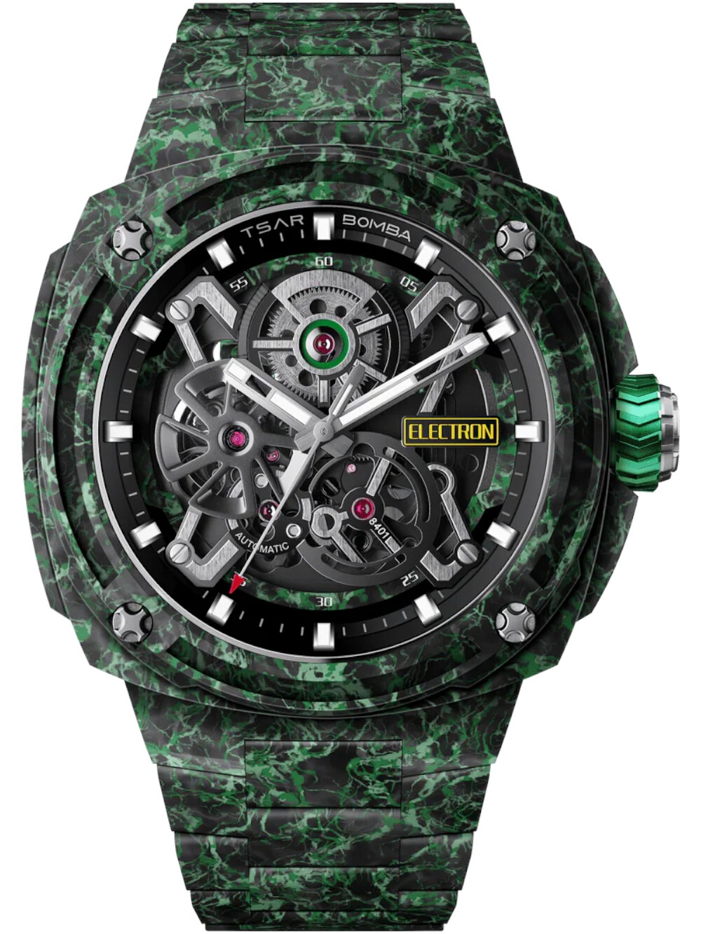 Tsar Bomba TB8401CF-01 Herrenuhr Electron Full Carbon Fiber Edition Automatik 43mm 10ATM