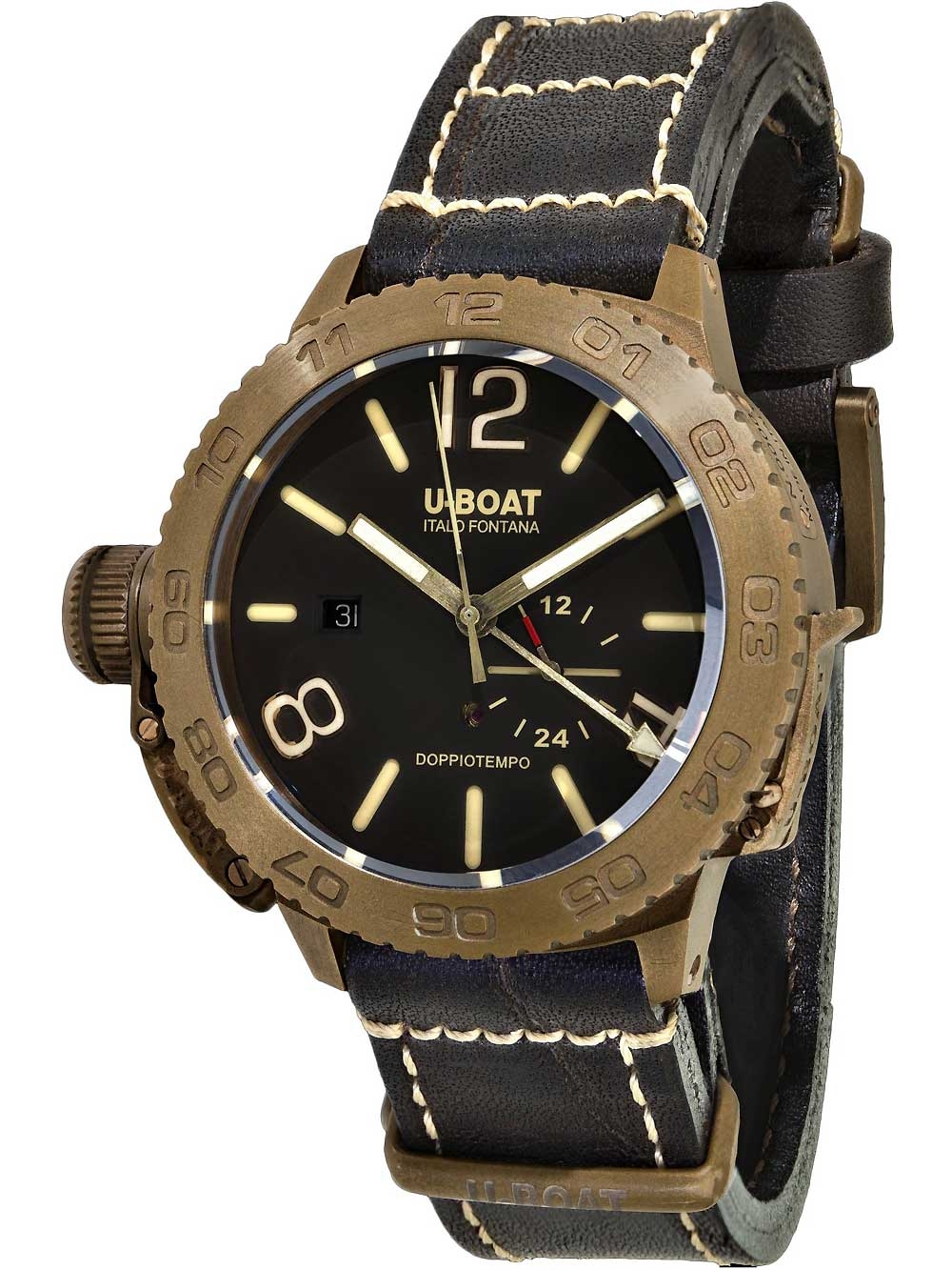 U-Boat 9008 Doppiotempo Bronze Automatik Herrenuhr 46mm 10ATM