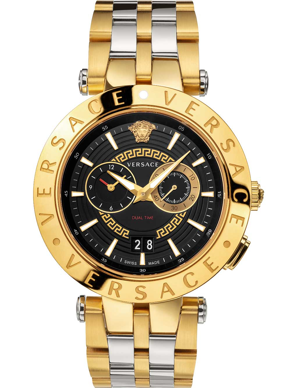 Versace VEBV00519 New V-Race Dual Time Herrenuhr 46mm 5ATM