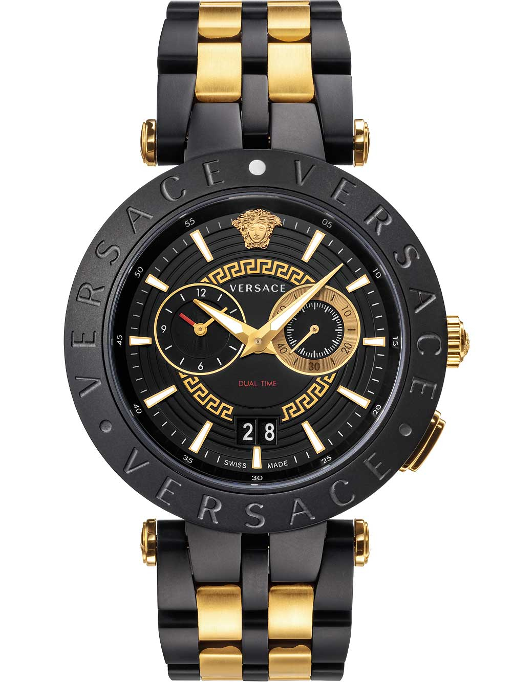 Versace VEBV00619 New V-Race Dual Time Herrenuhr 46mm 5ATM