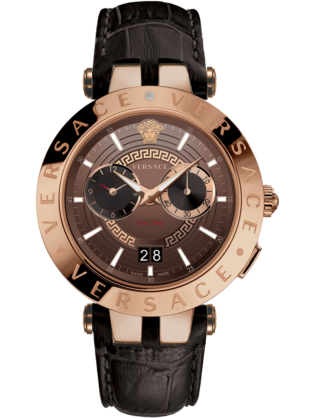 Versace VEBV00722 New V-Race Dual Time Herrenuhr 46mm 5ATM