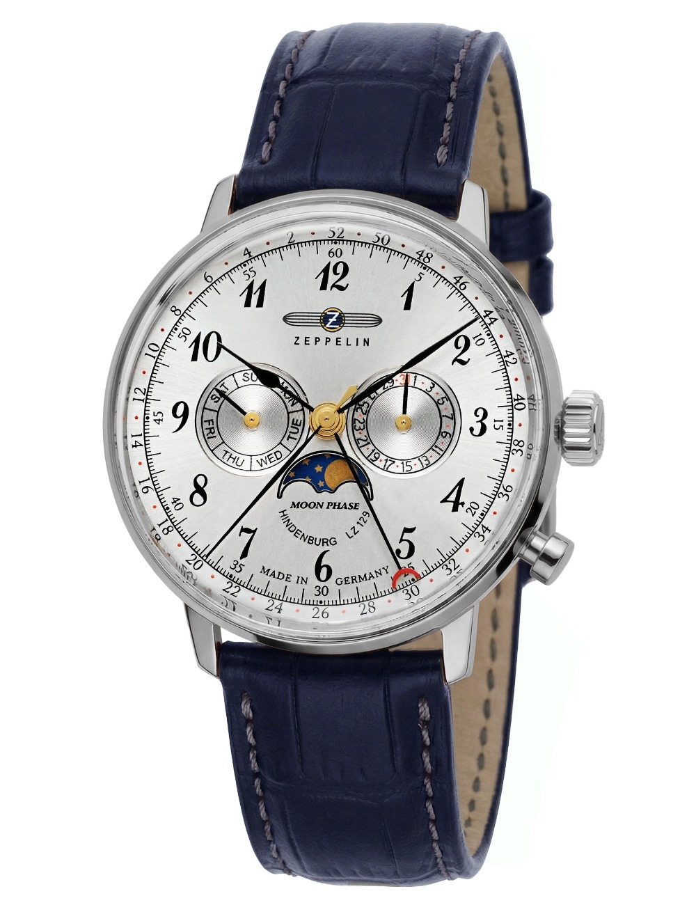 Zeppelin 7036-1 LZ 129 Hindenburg Mondphase Herrenuhr 40mm 3ATM