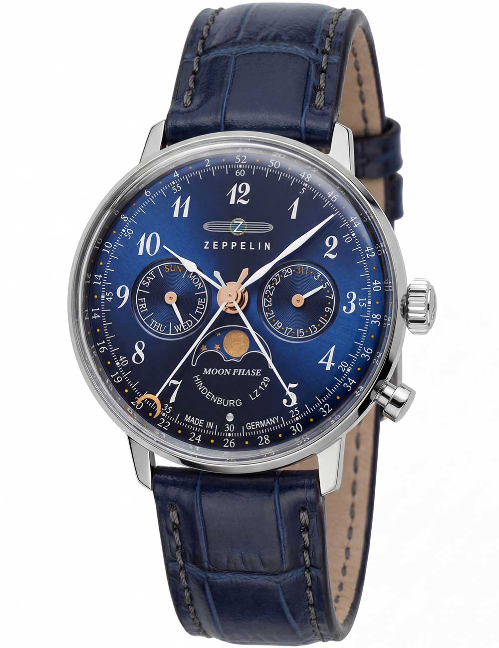 4041338703733 - Zeppelin 7037-3 Hindenburg LZ129 Damenuhr m Mondphase 36mm 3ATM