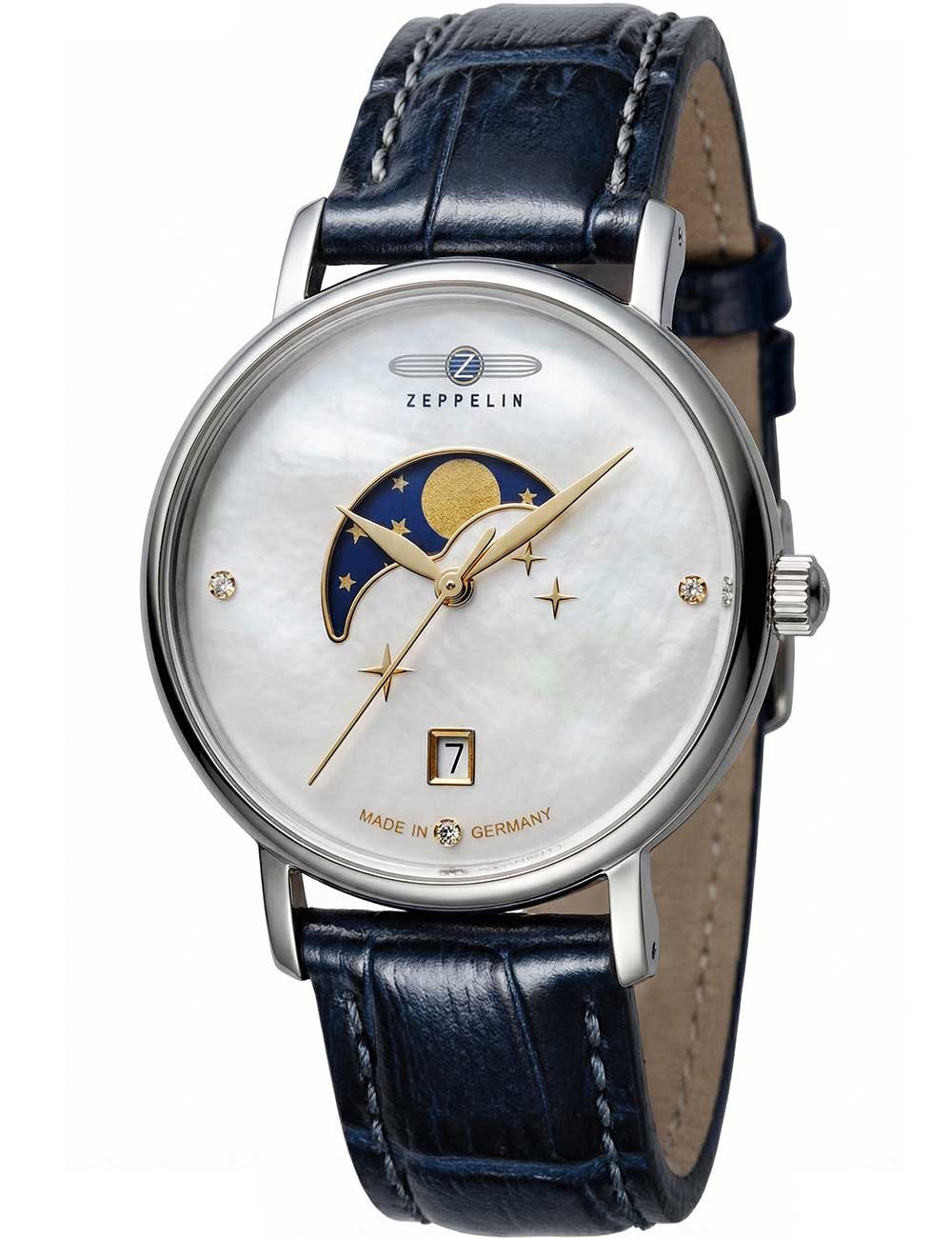 Zeppelin 7133-3 Damenuhr Luna Mondphase 36mm 5ATM