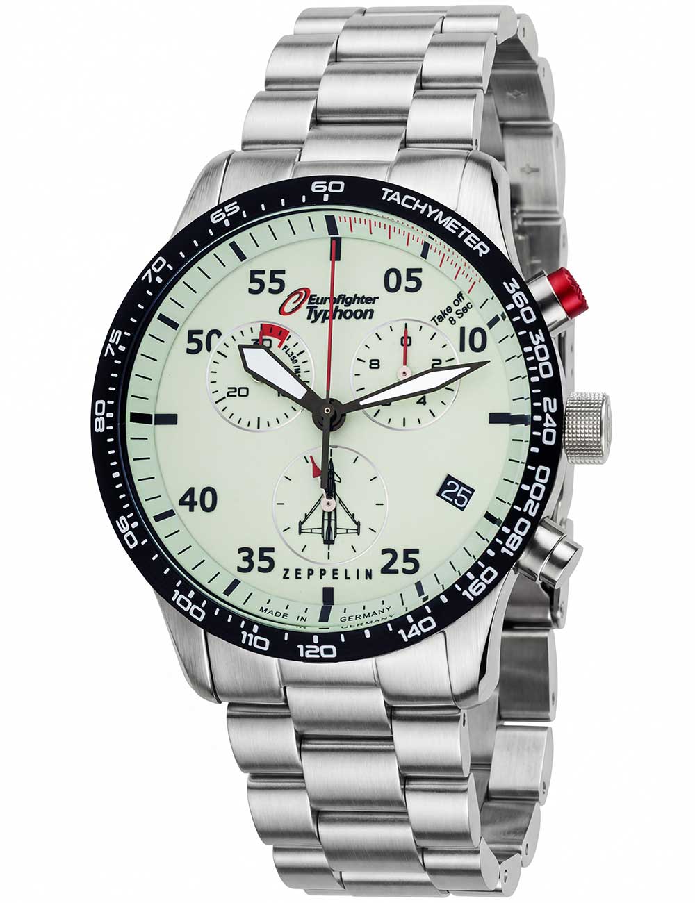 4041338729801 - Zeppelin 7298M-5 Eurofighter Typhoon Quarz Herrenuhr 43mm 10ATM