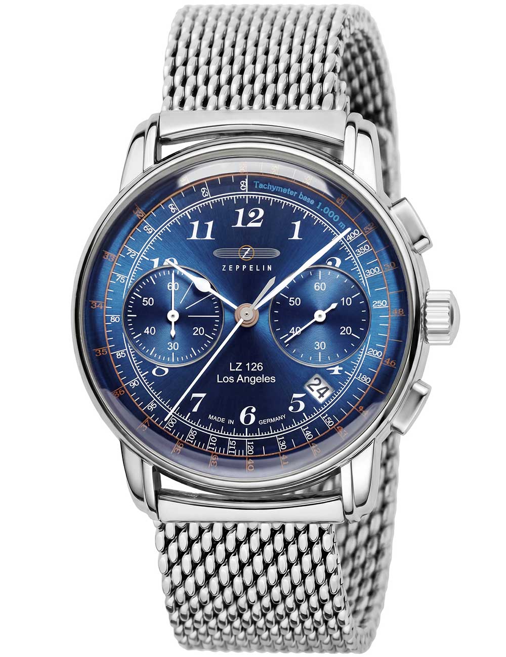 Zeppelin 7614M-3 LZ126 Los Angeles Chronograph Herrenuhr 43mm 5ATM