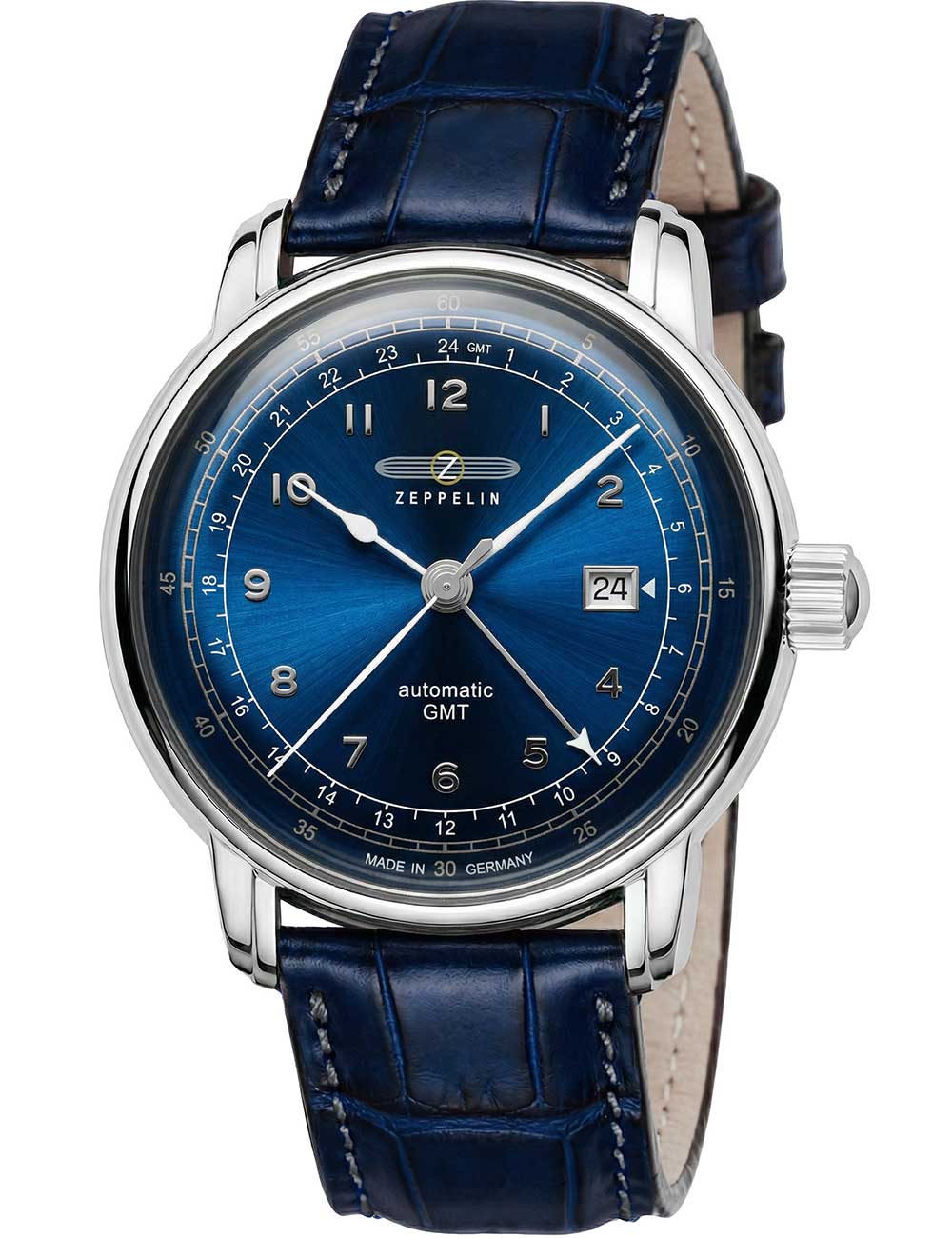 4041338766837 - Zeppelin 7668-3 Los Angeles LZ126 Automatik GMT Herrenuhr 43mm 5ATM