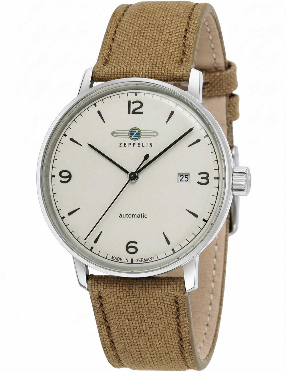 4041338806458 - Automatikuhr ZEPPELIN Hindenburg Sustainable Planet 8064-5_n Armbanduhren braun Herren Automatikuhren Armbanduhr Herrenuhr Datum Made in Germany