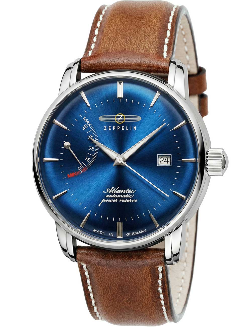 4041338846232 - Automatikuhr ZEPPELIN Atlantic Collection 8462-3 Armbanduhren braun (cognac) Herren Automatikuhren Armbanduhr Herrenuhr Made in Germany