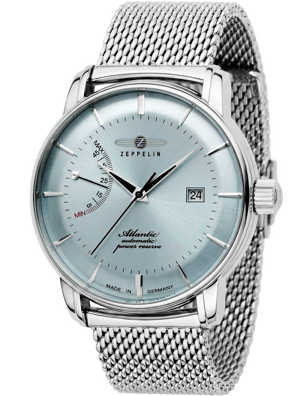 4041338846218 - Automatikuhr ZEPPELIN Atlantic Armbanduhren silberfarben Herren Armbanduhr Herrenuhr Made in Germany Mechanische Uhr