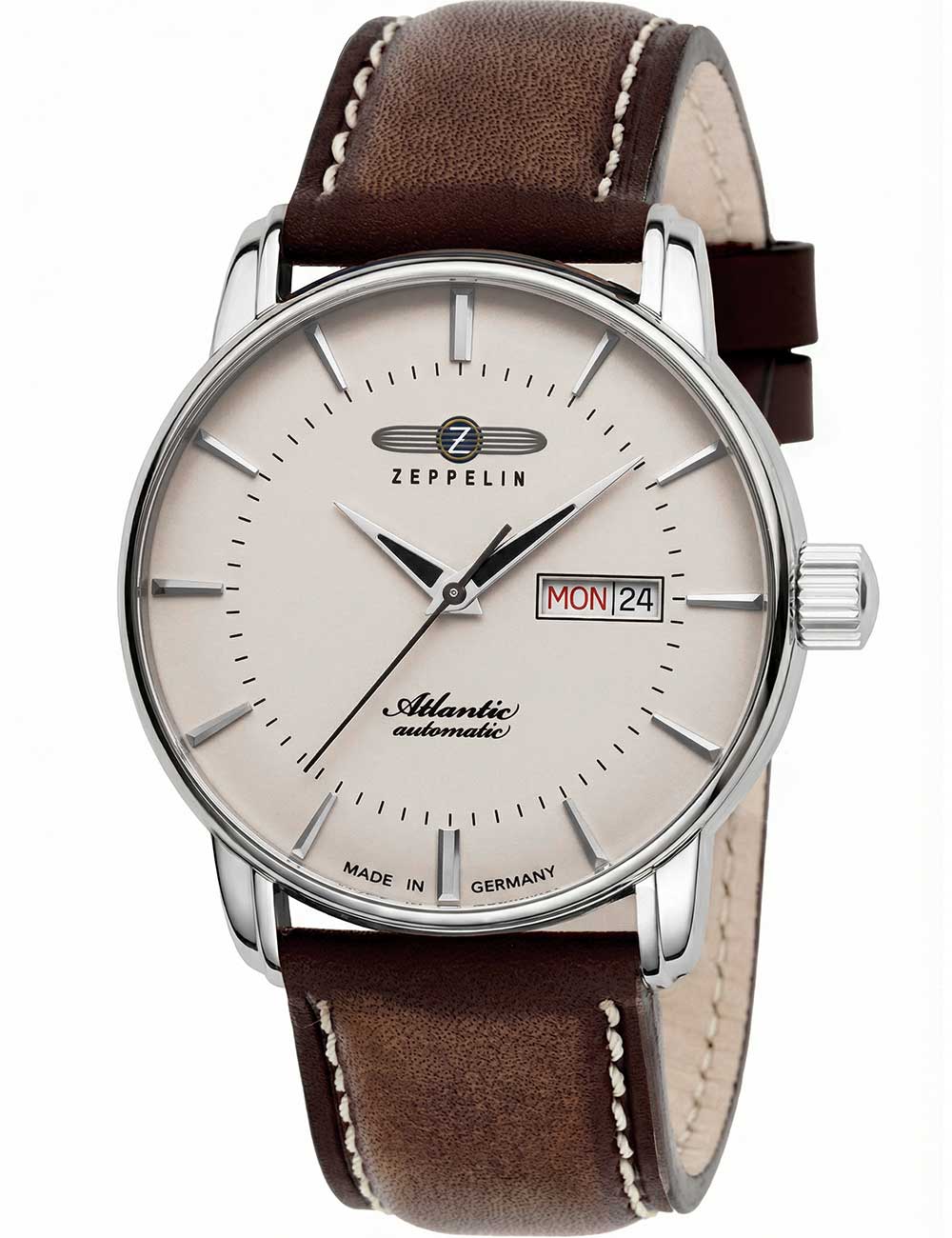Zeppelin 8466-5 Atlantic Automatik Day-Date Herrenuhr 41mm 5ATM