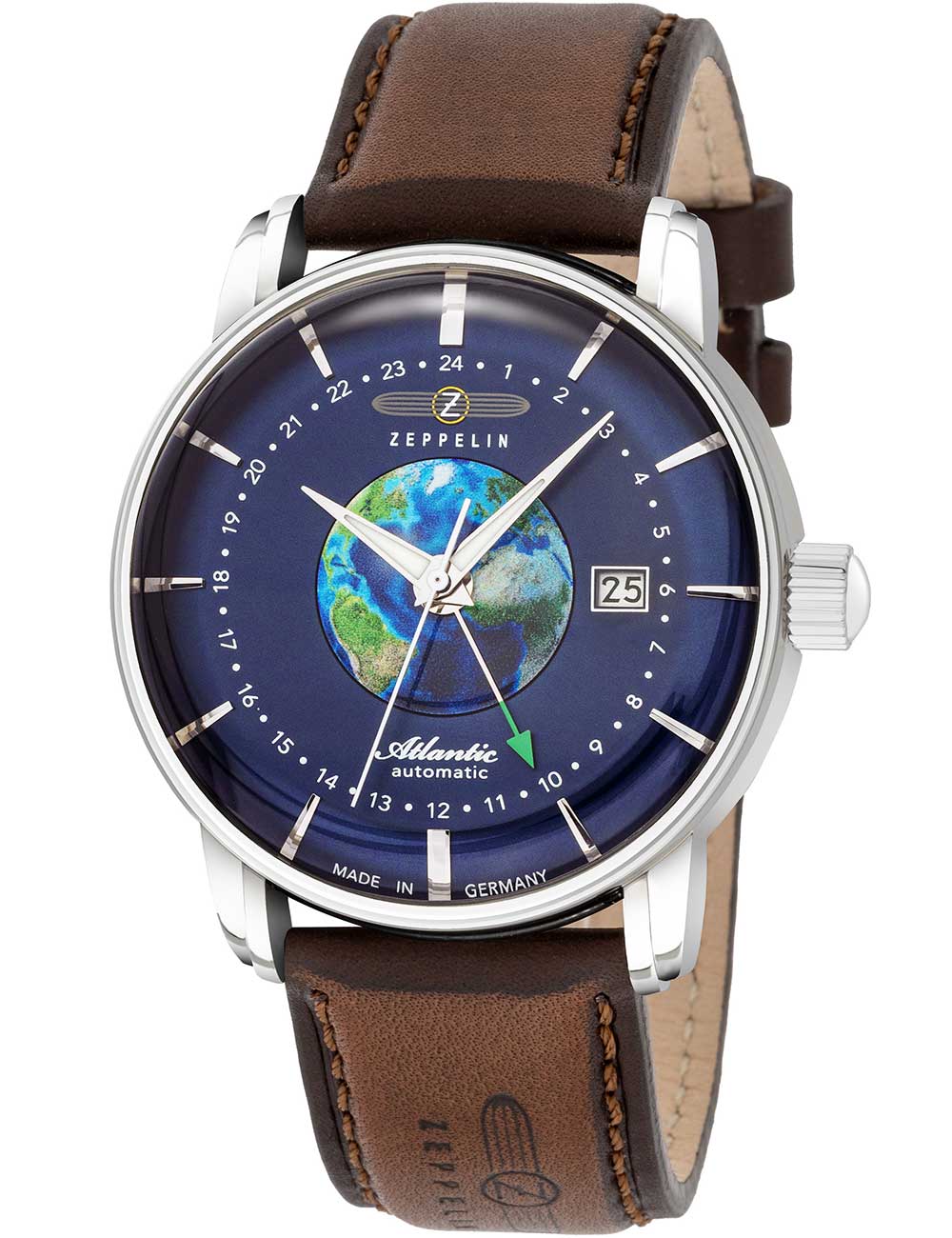 4041338846836 - Automatikuhr ZEPPELIN Zeppelin Atlantic 8468-3 Armbanduhren braun (dunkelbraun) Herren Automatikuhren