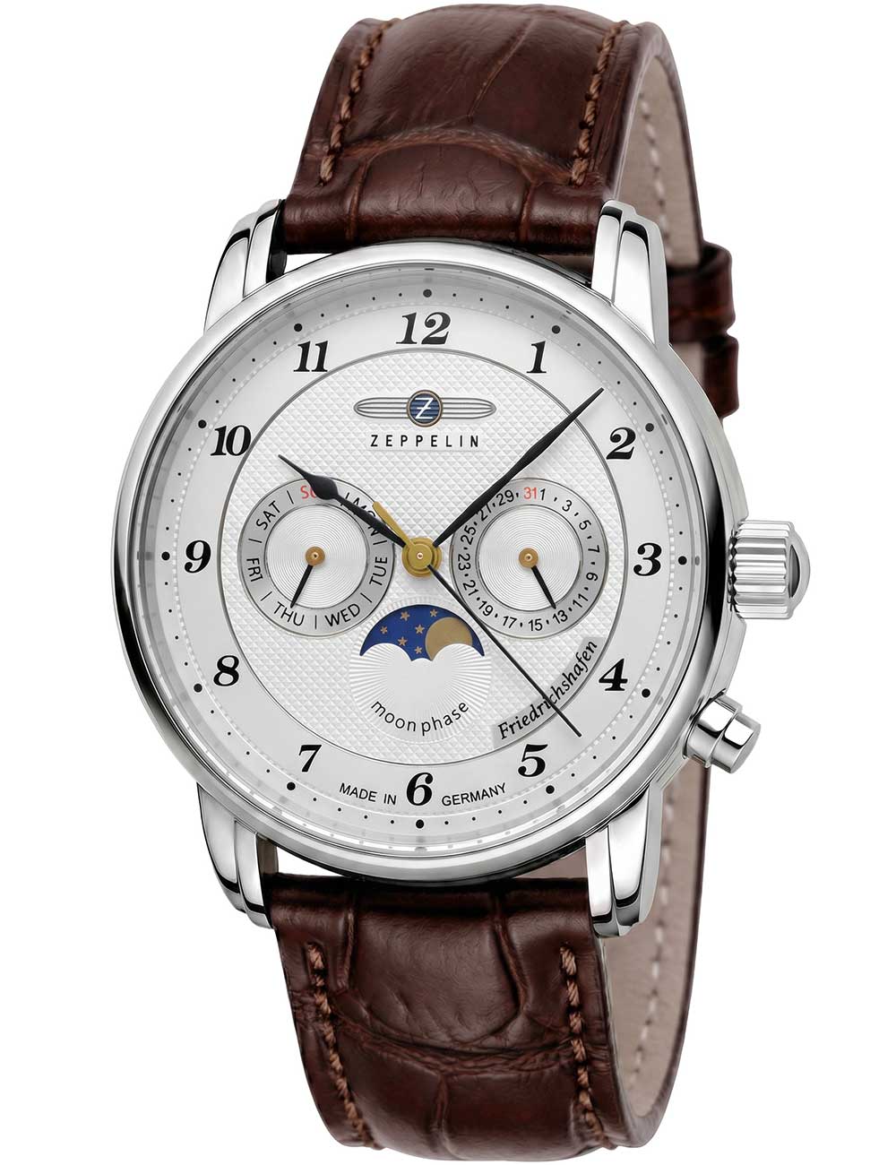 Zeppelin 8536-1 Herrenuhr Friedrichshafen Mondphase 40mm 5ATM